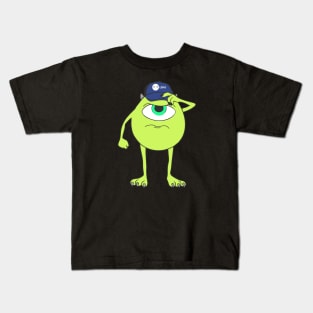 Green monster cartoon characters Kids T-Shirt